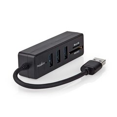 Keskitin USB 4 -portilla, USB 3.2 + microSD hinta ja tiedot | Nedis Tietokoneiden lisävarusteet | hobbyhall.fi