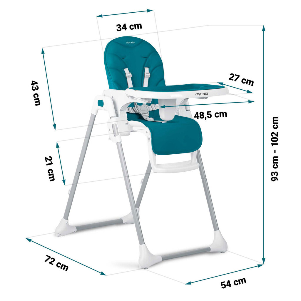 Syöttötuoli, Ricokids Tulo, vihreä hinta ja tiedot | Syöttötuolit | hobbyhall.fi