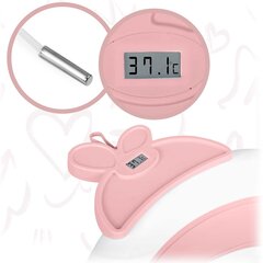 Vauvan kylpyamme lämpömittarilla, valkoinen/pinkki hinta ja tiedot | Kylpyvälineet | hobbyhall.fi