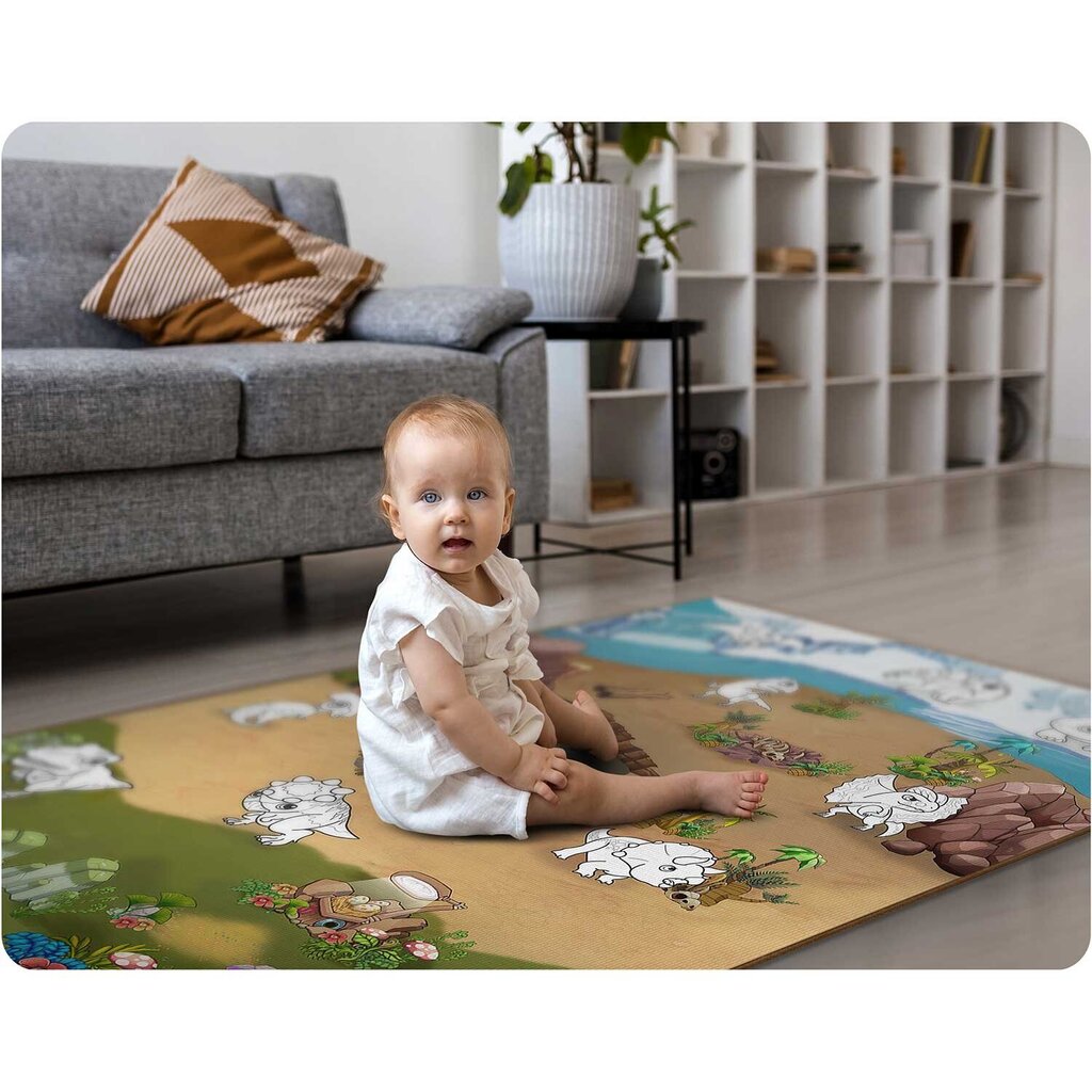 Väritettävä vaahtomuovimatto 120 cm x 90 cm x 0,3 cm hinta ja tiedot | Vauvan lelut | hobbyhall.fi