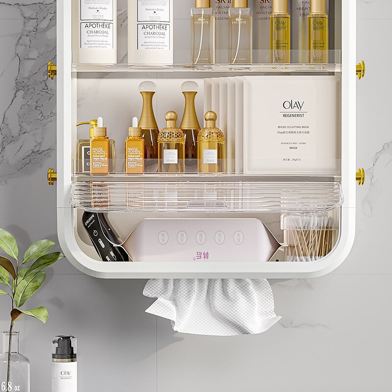 D'Luxe Seinäkoriste kosmetiikkasäilytykseen Sophy, valkoinen hinta ja tiedot | Kylpyhuoneen sisustus | hobbyhall.fi