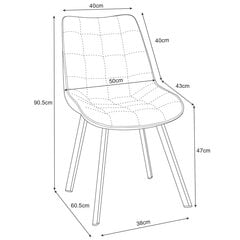 Keittiötuoli Akord SJ.22, harmaa hinta ja tiedot | Ruokapöydän tuolit | hobbyhall.fi