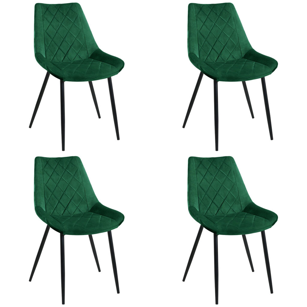 4 tuolin setti Akord SJ.0488, vihreä hinta ja tiedot | Ruokapöydän tuolit | hobbyhall.fi