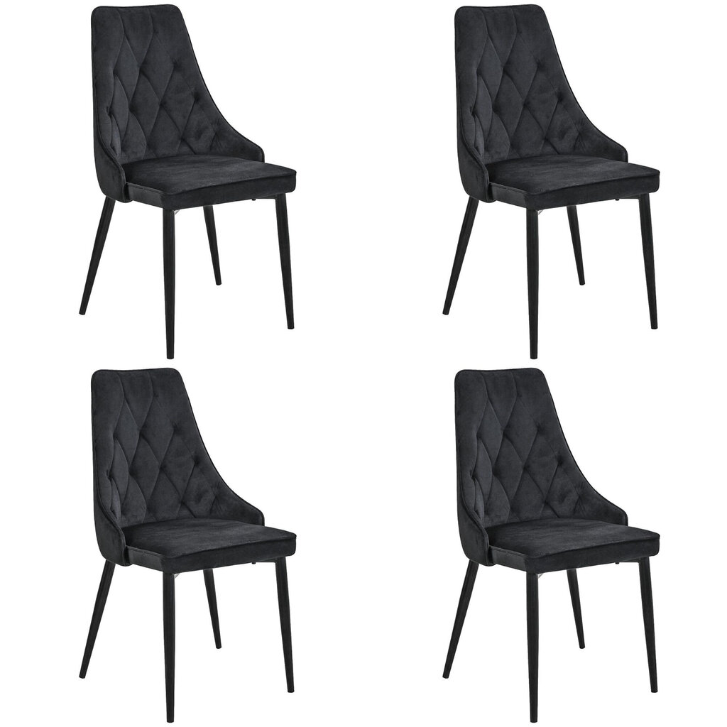 4 tuolin sarja Akord SJ.054, musta hinta ja tiedot | Ruokapöydän tuolit | hobbyhall.fi