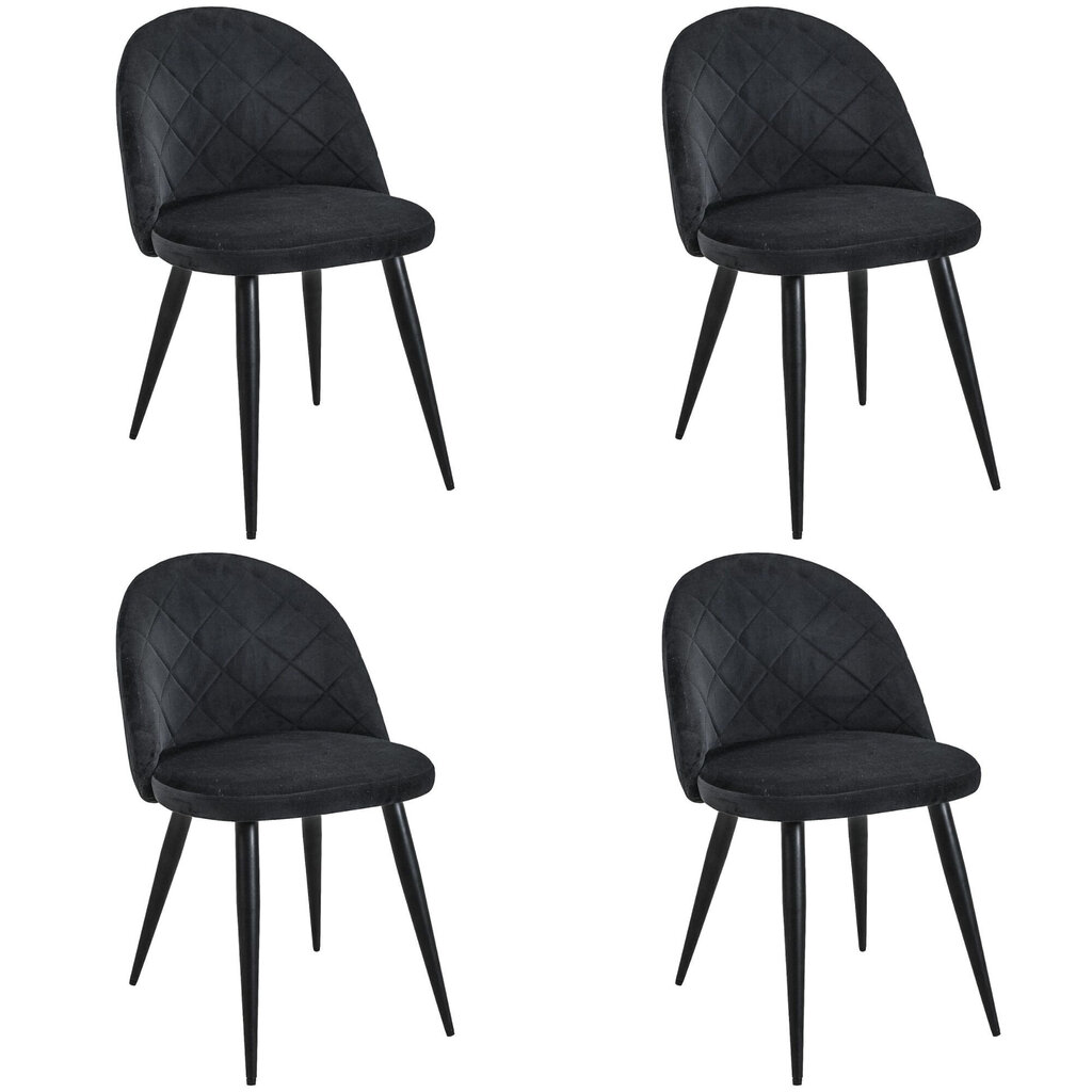 4 tuolin sarja Akord SJ.077, musta hinta ja tiedot | Ruokapöydän tuolit | hobbyhall.fi