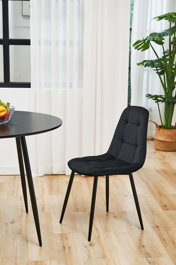 2 tuolin sarja Akord SJ.1, musta hinta ja tiedot | Ruokapöydän tuolit | hobbyhall.fi