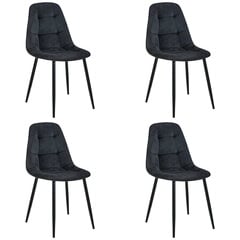 4 tuolin sarja Akord SJ.1, musta hinta ja tiedot | Ruokapöydän tuolit | hobbyhall.fi