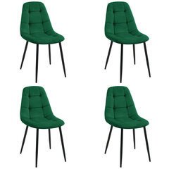 4 tuolin setti Akord SJ.1, vihreä hinta ja tiedot | Ruokapöydän tuolit | hobbyhall.fi