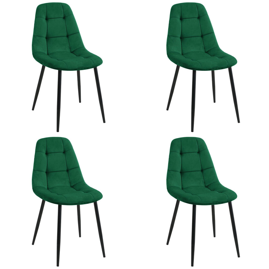 4 tuolin setti Akord SJ.1, vihreä hinta ja tiedot | Ruokapöydän tuolit | hobbyhall.fi