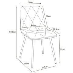 2 tuolin sarja Akord SJ.3, vaaleanpunainen hinta ja tiedot | Ruokapöydän tuolit | hobbyhall.fi