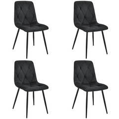 4 tuolin sarja Akord SJ.3, musta hinta ja tiedot | Ruokapöydän tuolit | hobbyhall.fi