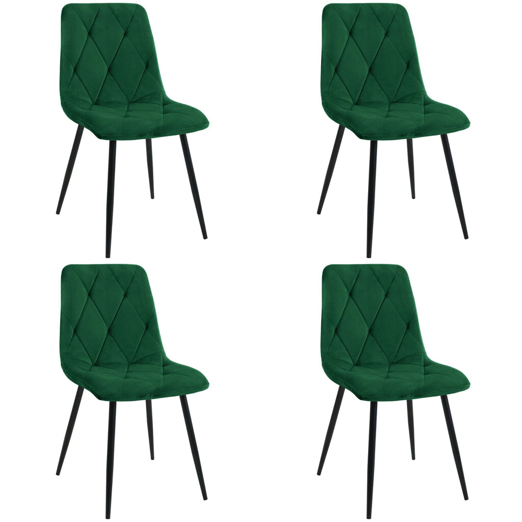 4 tuolin sarja Akord SJ.3, vihreä hinta ja tiedot | Ruokapöydän tuolit | hobbyhall.fi