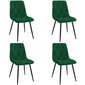 4 tuolin sarja Akord SJ.3, vihreä hinta ja tiedot | Ruokapöydän tuolit | hobbyhall.fi