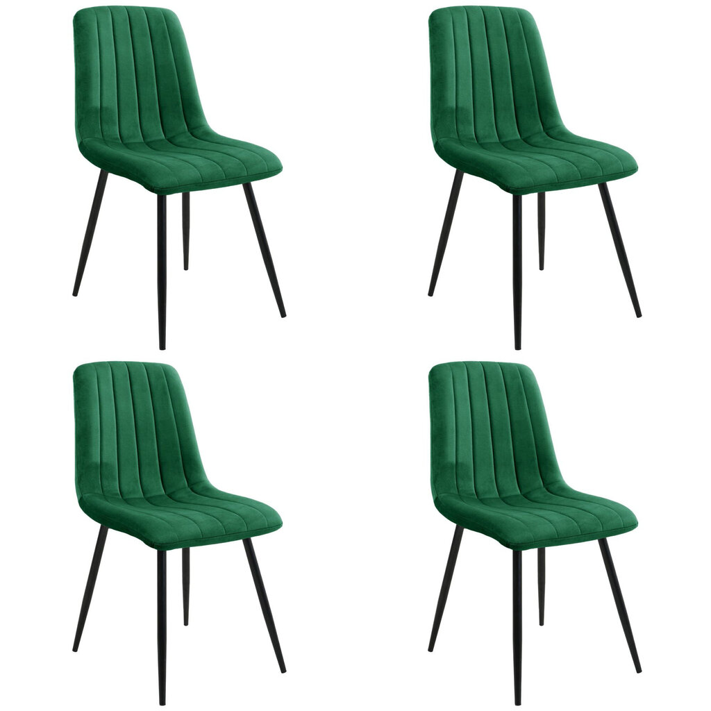 4 tuolin sarja Akord SJ.9, vihreä hinta ja tiedot | Ruokapöydän tuolit | hobbyhall.fi