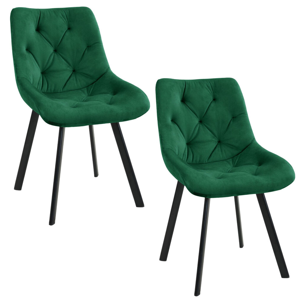 2 tuolin sarja Akord SJ.33, vihreä hinta ja tiedot | Ruokapöydän tuolit | hobbyhall.fi