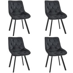 4 tuolin sarja Akord SJ.33, musta hinta ja tiedot | Ruokapöydän tuolit | hobbyhall.fi