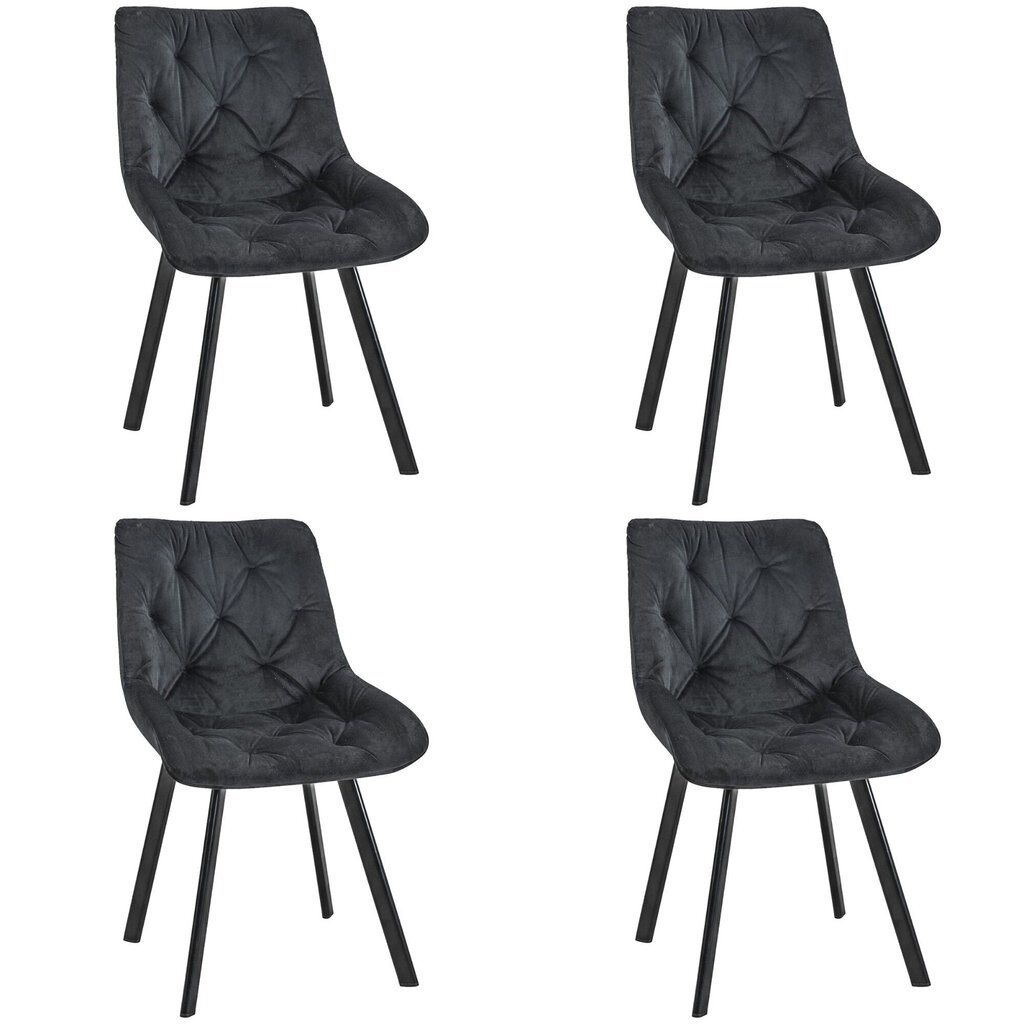 4 tuolin sarja Akord SJ.33, musta hinta ja tiedot | Ruokapöydän tuolit | hobbyhall.fi