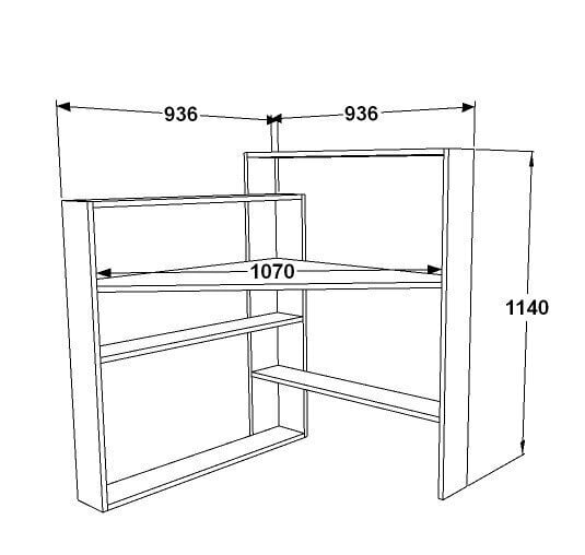 Pöytä, Asir, 93,6x114 cm, musta/valkoinen hinta ja tiedot | Tietokonepöydät ja työpöydät | hobbyhall.fi