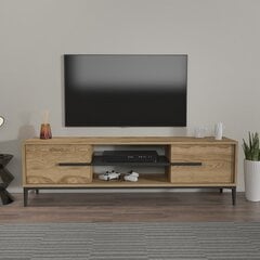 TV-taso, Asir, 120x43,6x29,6 cm, musta/ruskea hinta ja tiedot | TV-tasot | hobbyhall.fi