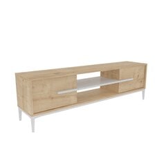 TV-taso, Asir, 120x43,6x29,6 cm, valkoinen/ruskea hinta ja tiedot | TV-tasot | hobbyhall.fi