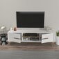 TV-taso, Asir, 120x43,6x29,6 cm, valkoinen/tummanruskea hinta ja tiedot | TV-tasot | hobbyhall.fi