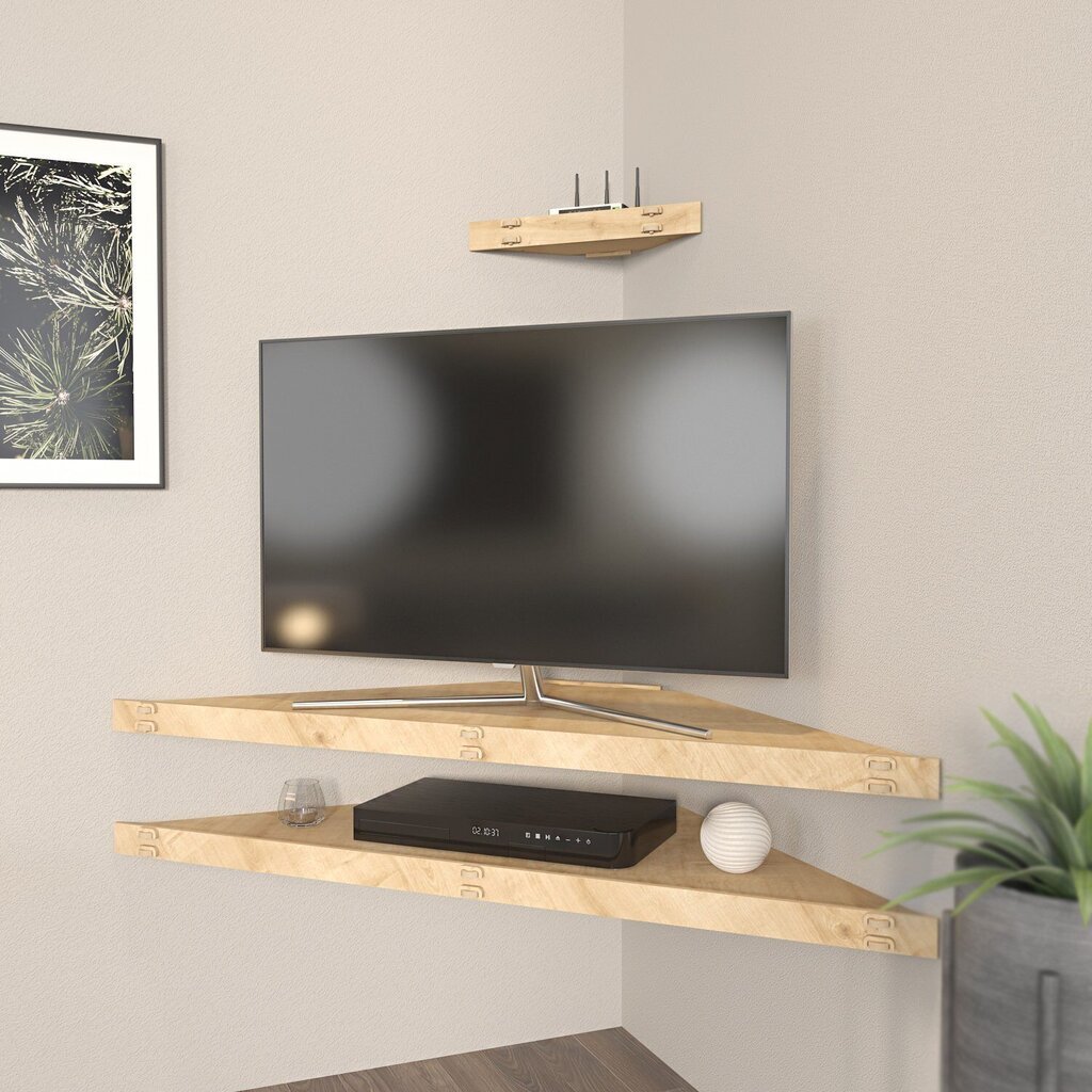 TV-taso, Asir, 120x5x49 cm, ruskea hinta ja tiedot | TV-tasot | hobbyhall.fi