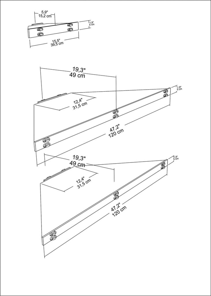 TV-taso, Asir, 120x5x49 cm, ruskea hinta ja tiedot | TV-tasot | hobbyhall.fi