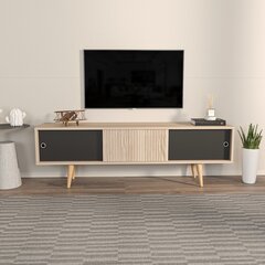 TV-taso, Asir, 160x45x34,5 cm, musta/ruskea hinta ja tiedot | TV-tasot | hobbyhall.fi