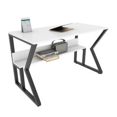 Pöytä, Asir, 120x72,8x60 cm, valkoinen/musta hinta ja tiedot | Tietokonepöydät ja työpöydät | hobbyhall.fi