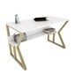 Pöytä, Asir, 120x72,8x60 cm, valkoinen/kulta hinta ja tiedot | Tietokonepöydät ja työpöydät | hobbyhall.fi
