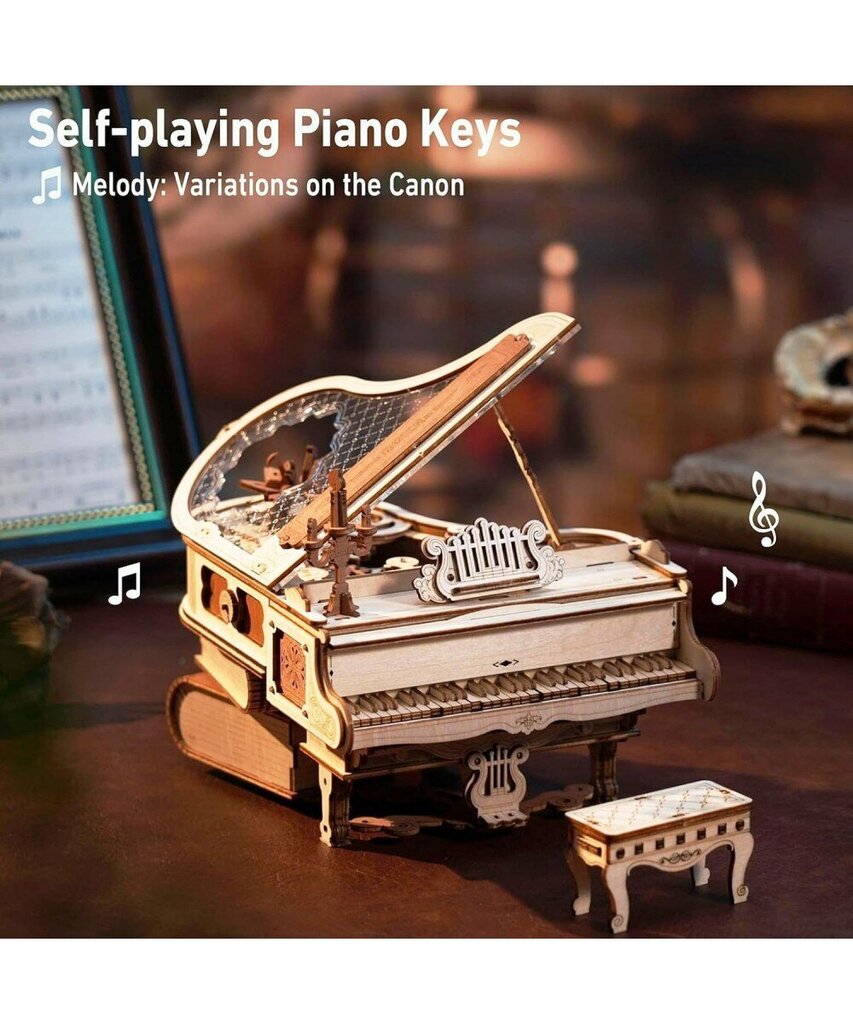 Rakennussetti Magic Piano, 3D, puinen hinta ja tiedot | LEGOT ja rakennuslelut | hobbyhall.fi