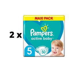 Vaipat PAMPERS Active Baby Maxi Pack S5, 50 kpl. x 2 kpl. paketti hinta ja tiedot | Vaipat | hobbyhall.fi