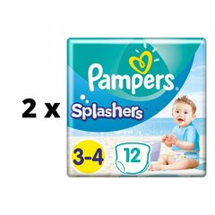 Vaipat PAMPERS Pants Splashers, koko 3 - 4 6 - 11 kg, 12 kpl. x 2 kpl. paketti hinta ja tiedot | Vaipat | hobbyhall.fi
