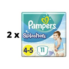 Vaipat Pampers Pants Splashers, koko 4-5, 9-15 kg, 11 kpl x 2 hinta ja tiedot | Vaipat | hobbyhall.fi