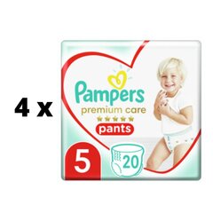 Vaipat Pampers Premium Pants, koko 5, 20 kpl x 4 hinta ja tiedot | Vaipat | hobbyhall.fi
