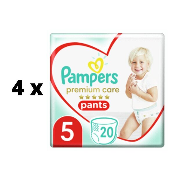 Vaipat Pampers Premium Pants, koko 5, 20 kpl x 4