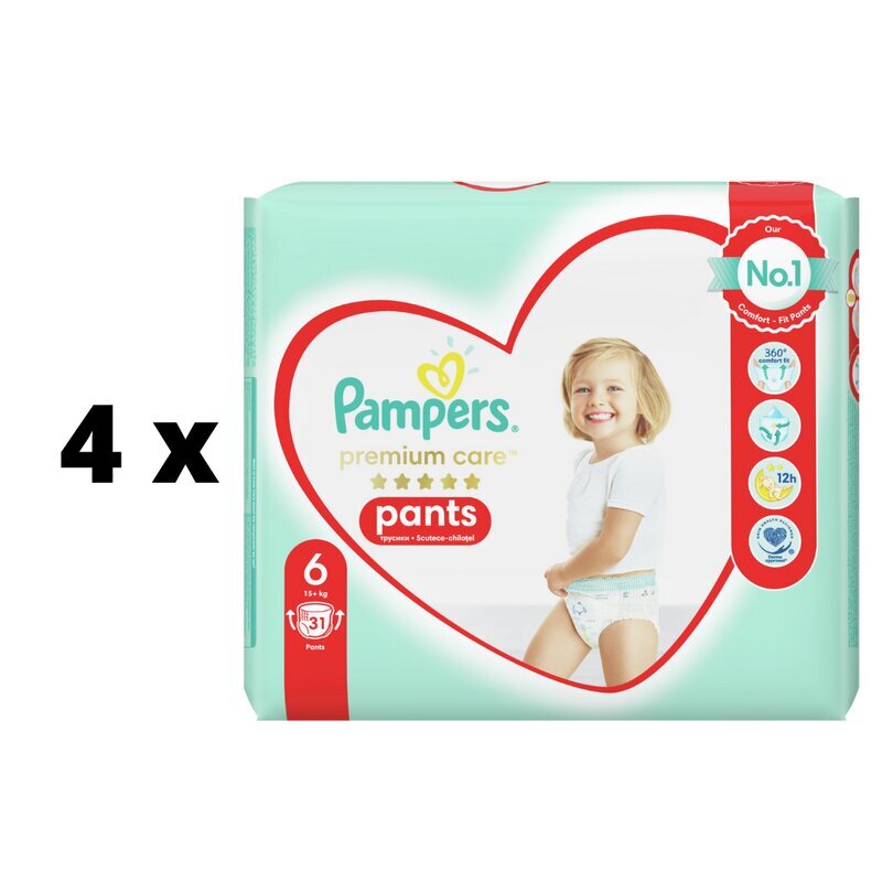 Vaipat PAMPERS Premium Pants, Kantopakkaus, koko 6, 18 kpl. x 4 kpl. paketti hinta ja tiedot | Vaipat | hobbyhall.fi