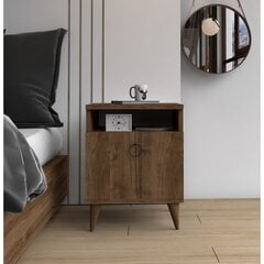 Kalune Design 835 yöpöytä, 52 cm, tummanruskea hinta ja tiedot | Yöpöydät | hobbyhall.fi