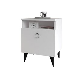 Kalune Design 835 yöpöytä, 52 cm, valkoinen hinta ja tiedot | Yöpöydät | hobbyhall.fi