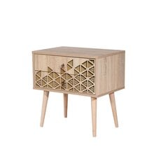 Yöpöytä Kalune Design 863 (VIII), 61 cm, tammi / vaaleankeltainen väri hinta ja tiedot | Yöpöydät | hobbyhall.fi