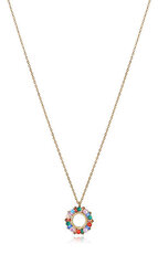 Viceroy Gold-plated necklace with colored zircons Elegant 13174C100-39 hinta ja tiedot | Kaulakorut | hobbyhall.fi