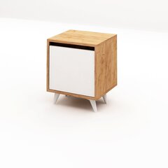 Yöpöytä Kalune Design Yeppuga, ruskea / valkoinen hinta ja tiedot | Yöpöydät | hobbyhall.fi