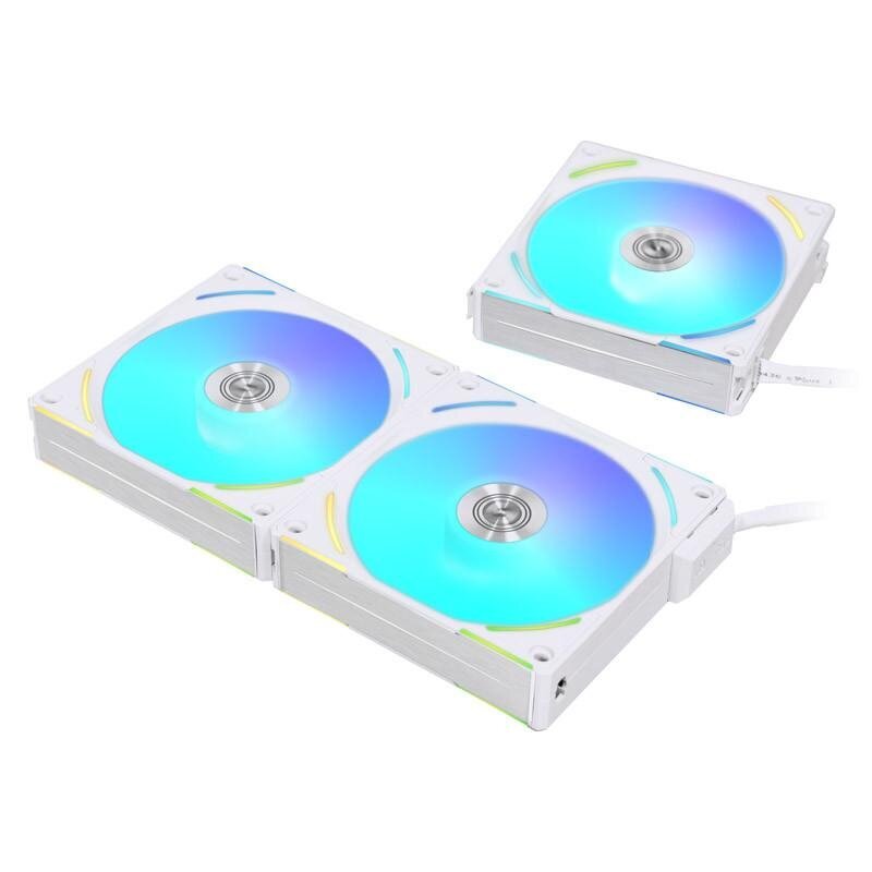 Lian Li UNI FAN AL120 V2 ARGB PWM tuuletin, kolmoispaketti ohjaimella - 120mm, valkoinen hinta ja tiedot | Tietokoneen tuulettimet | hobbyhall.fi