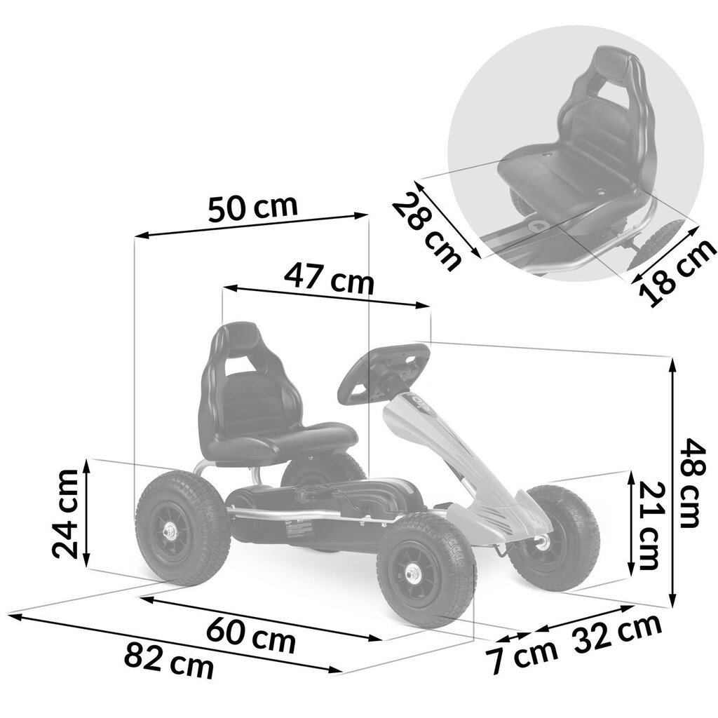 Lasten polkuauto RK-591 musta hinta ja tiedot | Poikien lelut | hobbyhall.fi