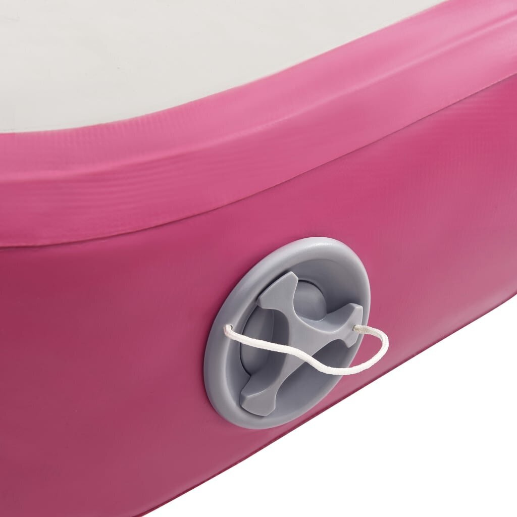vidaXL Täytettävä voimistelumatto pumpulla 600x100x15 cm PVC pinkki hinta ja tiedot | Joogamatot | hobbyhall.fi