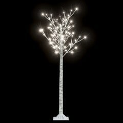 vidaXL Joulukuusi 140 LED 1,5 m kylmä valkoinen paju ulos/sisälle hinta ja tiedot | Joulukoristeet | hobbyhall.fi
