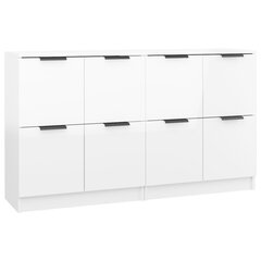 vidaXL Senkki 2 kpl korkeakiilto valkoinen 60x30x70 cm tekninen puu hinta ja tiedot | Olohuoneen kaapit ja lipastot | hobbyhall.fi