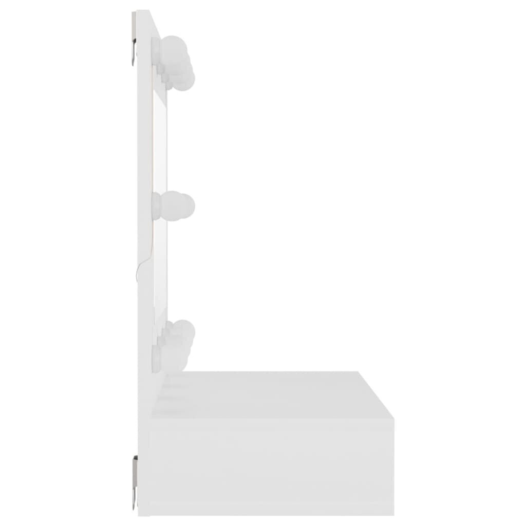 vidaXL Peilikaappi LED-valoilla valkoinen 60x31,5x62 cm hinta ja tiedot | Kylpyhuonekaapit | hobbyhall.fi