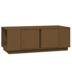 vidaXL Sohvapöytä hunajanruskea 110x50x40 cm täysi mänty hinta ja tiedot | Sohvapöydät | hobbyhall.fi