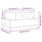 vidaXL Sohvapöytä valkoinen 80x55x40,5 cm täysi mänty hinta ja tiedot | Sohvapöydät | hobbyhall.fi